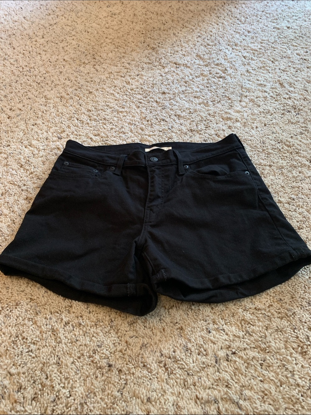 Levi's Black Denim Jean Shorts